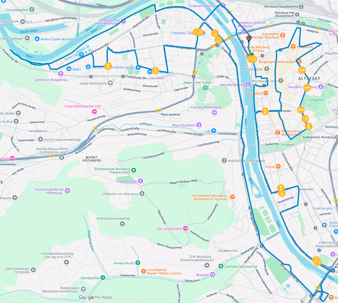 Marathonstrecke 2025 Durchlassstellen